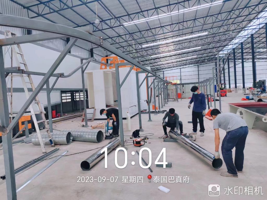 僅26天,新月為泰國工廠定制的鈑金噴涂線完成安裝！